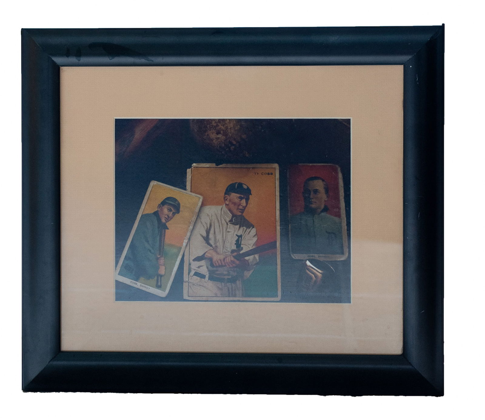 Vintage Baseball Card Collage, Mixed Media Print
