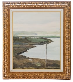 Coastal Scene - Hugues Claude Pissarro, Oil on Canvas