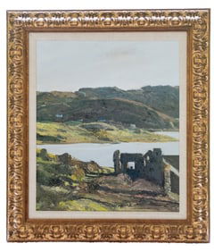 Ruine et Lac Fanad - Hugues Claude Pissarro, Oil on Canvas
