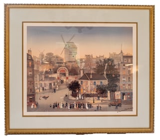 Moulin de la Galette - Michel Delacroix, Lithograph