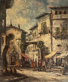 Street Scape - Verduijk, Oil on Canvas