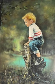 Figure Landscape - Hartley, Oil on Canvas