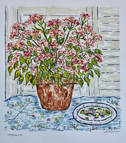 Blue Tablecloth - Beverly Hyman, Lithograph, CXIX/CCCLXXV