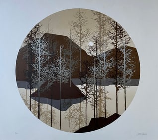 Lakeside - James Hagen, Tondo Serigraph, 91/150