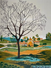 French Countryside Landscape - Jean-Pierre Tertre, Lithograph, 139/275