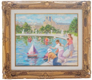 Au Jardin des Tuieleries - Boris Tchoubandoff, Oil on Canvas