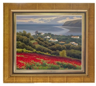 Marina con Amapolas - Ramon Pujol, Acrylic