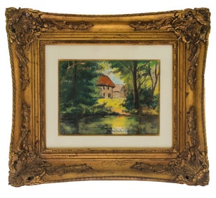 Le Champ de Prommiers - Paul-Emile Pissarro, Pastel