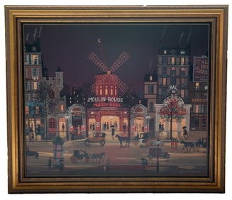 Moulin Rouge - Michel Delacroix,  Limited Edition Serigraph