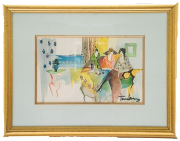 Untitled - Itzchak Tarkay, Watercolor
