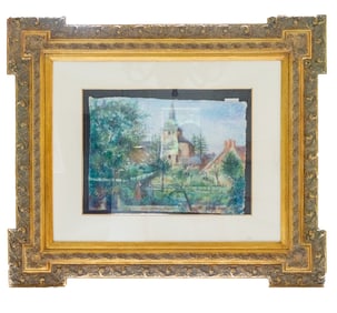 Le Manoir De Lecy - H. Claude Pissarro, Pastel