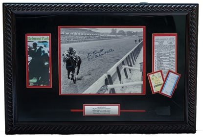 Secretariat - Belmont Stakes 1973, Signed Photograph Display