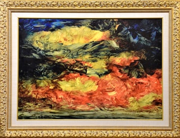 Crimson Cascade - Kamran Khavarani, Giclee on Canvas
