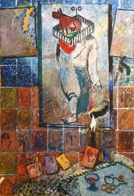 The Studio - Russian Artist (Unknown), Acrylic on Canvas