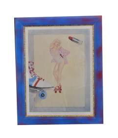 Roller Skate Scene - Ron Edward, Serigraph