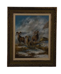 High Country Rams - Jearal Weat, Oil on Canvas