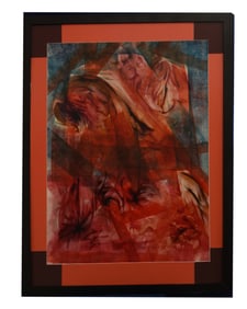 Crimson Labyrinth - Behfar, Acrylic on Paper