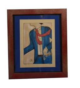 The Suitor - Unknown artist, Mixed Media Drawing