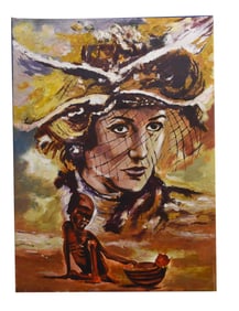 The Princess and the Child - Davood Roostaie, Giclee on Canvas