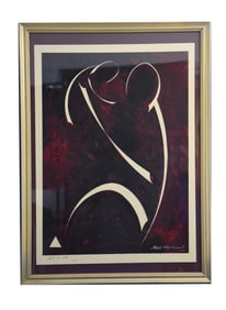 Rhythmic Embrace - Abbas Shirmohammadi, Acrylic on Paper