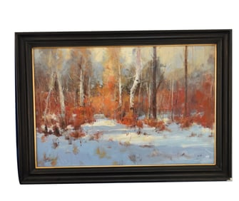 Winter Woods Glow - Tolbot, Oil on Canvas
