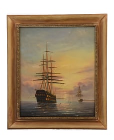Sunset Voyage - S. Adams, Oil on Canvas