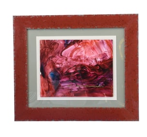 Crimson Depths - Kamran Khavarani, Oil on Paper