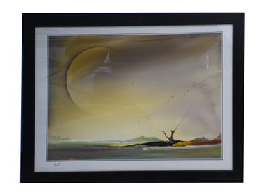 Lunar Horizon - Memarian, Oil on Paper