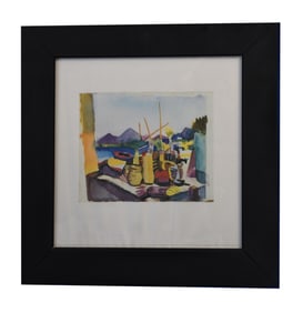 Mediterranean Harbor View - Unknown Artist, Lithograph