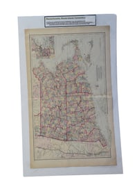 Map of Massachusetts, Rhode Island & Connecticut - G.W. Gray & Son, Map
