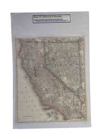Map of California & Nevada (Two-Sided Issue) - G.W. Gray & Son, Map