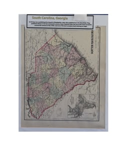 Two-Sided Map: South Carolina / Georgia - G.W. Gray & Son, Map