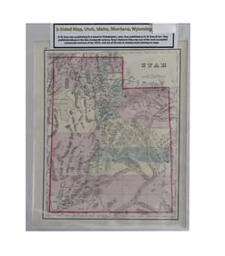 Two-Sided Map of Utah, Idaho, Montana & Wyoming - O.W. Gray & Son, Map