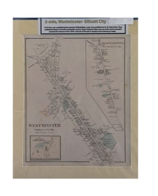 Two-Sided Map: Westminster & Reisterstown, Maryland - O.W. Gray & Son, Map