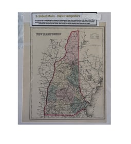 Two-Sided Map of Maine & New Hampshire - O.W. Gray & Son, Map
