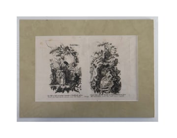 Allegorical Scenes with Natural Elements - Possibly Johann Elias Ridinger, Etching