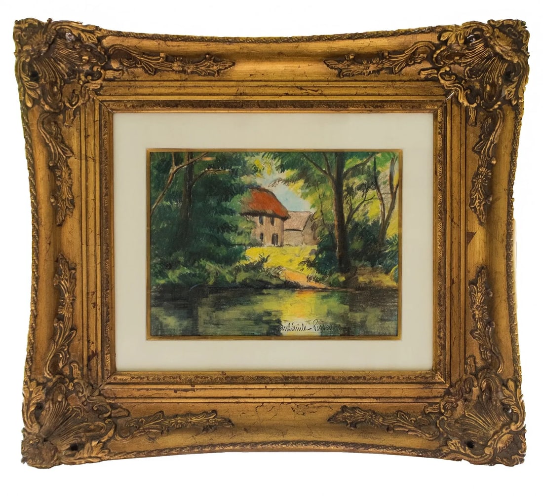 Le Champ de Prommiers - Paul-Emile Pissarro, Pastel (1 of 4)