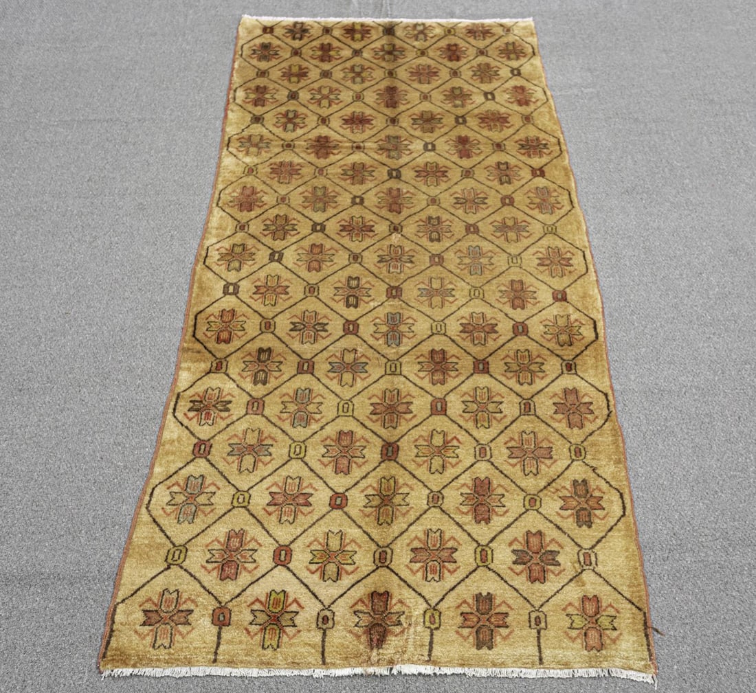 Semi Antique Turkish Konya Rug 4'10" x 10'5" (1 of 5)