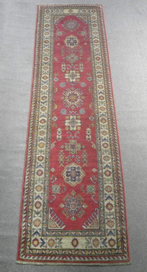 Handmade Kazak Design Rug 10'2" x 2'7" (1 of 6)