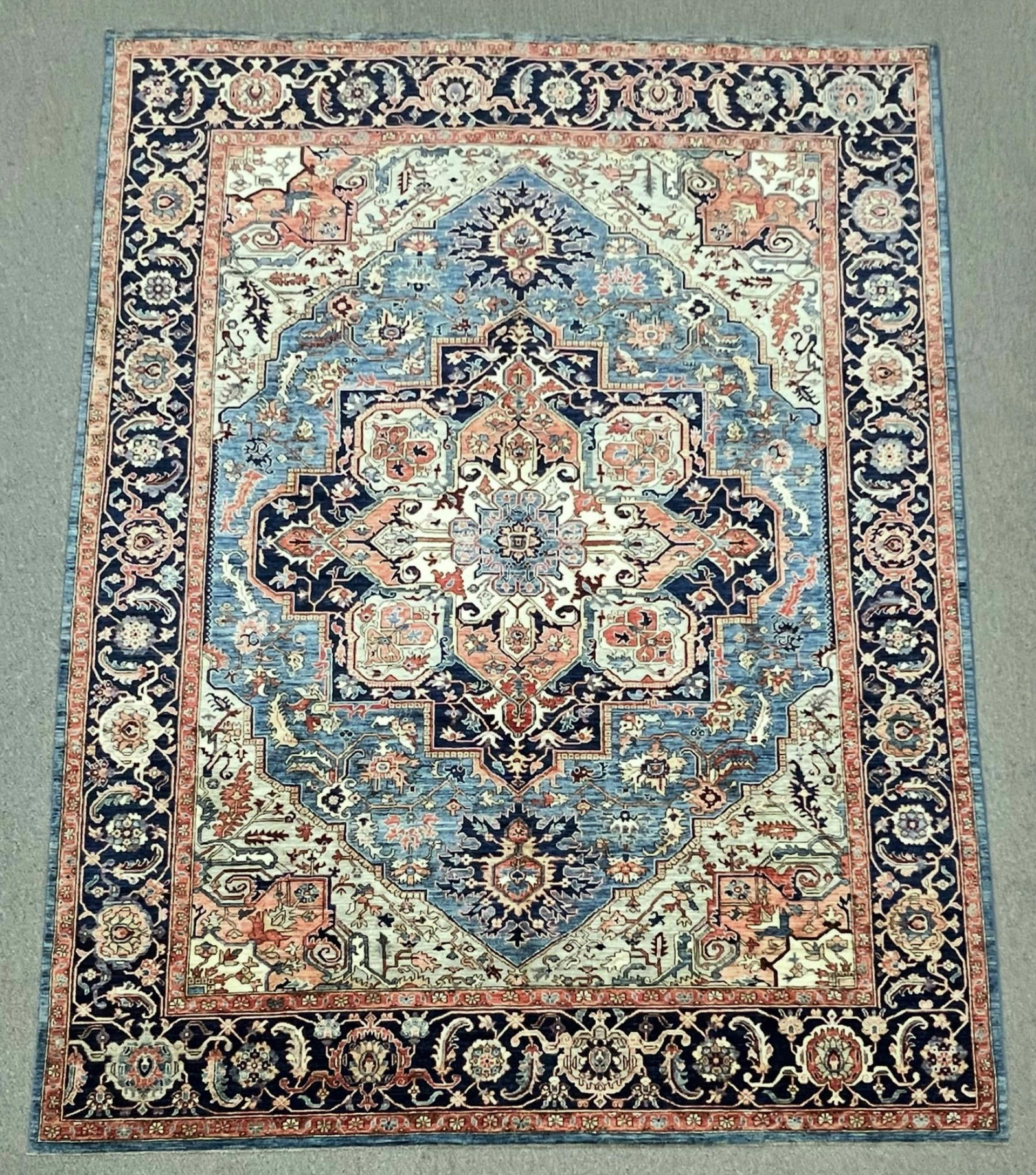 Handmade Classic Heriz Design Rug 9'1" x 12'1" (1 of 7)