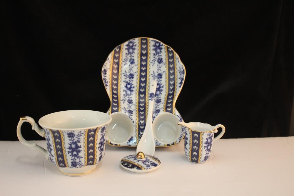 Tea For Me French Blue: Tea for me French Blue . Dimensions: 5.5x4x4.75