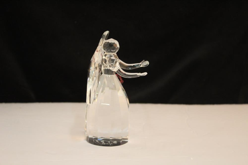 Crystal Angel With Ruby Bow - 2