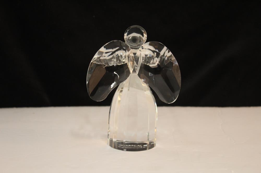 Crystal Angel With Ruby Bow - 3