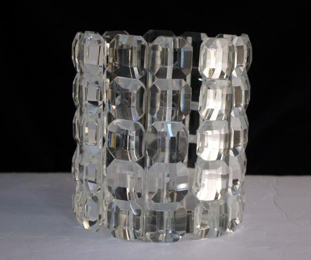 Sorelle Crystal Candleholder: Sorelle Crystal Candleholder . Dimensions: 4.5x4.5x11