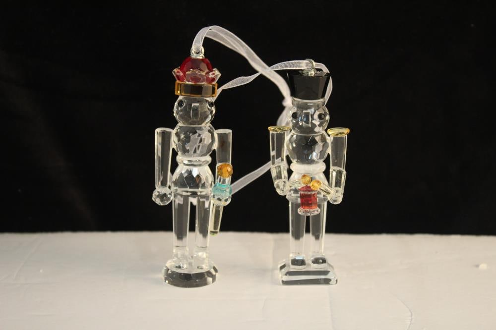 Drummer Boy Nutcracker Crystal Ornaments - Set Of 2: Drummer Boy Nutcracker Crystal Ornaments - Set of 2. Dimensions: 6x4x2.5