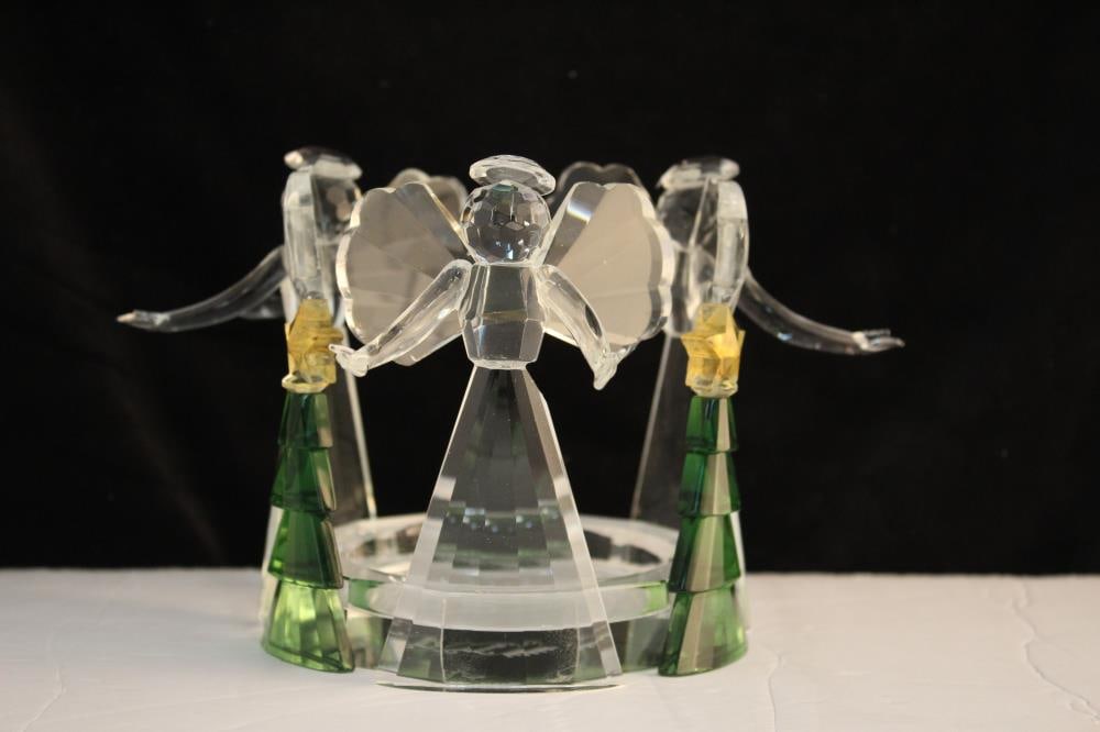 Angel Pillar Candleholder: Angel Pillar Candleholder, handmade and in perfect condition. Size 7.5x6x4.5 inch"