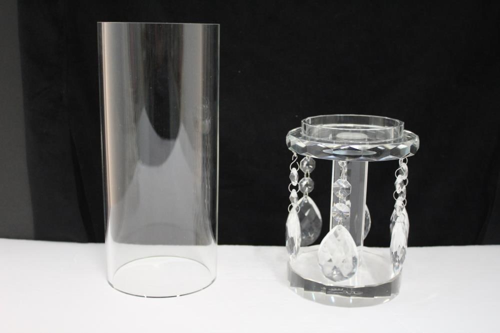 Crystal Hurricabe Candleholder With Drops (1 of 5)