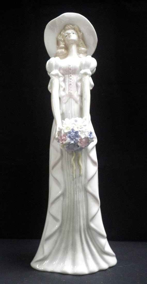 Blissful Sister Of Love Porcelain Figurine: Sorelle "Blissful Sister of Love" 14" Porcelain Figurine. This item is exquisitely handcrafted of the finest porcelain, and each detail was meticulously painted, with care, by the hands of a Sorelle