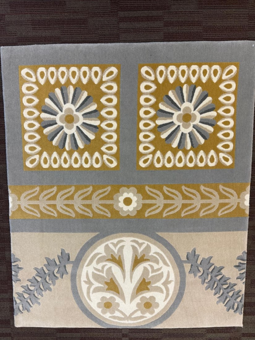 Handmade Modern Design Rug 3'11" x 4'9" (1 of 5)