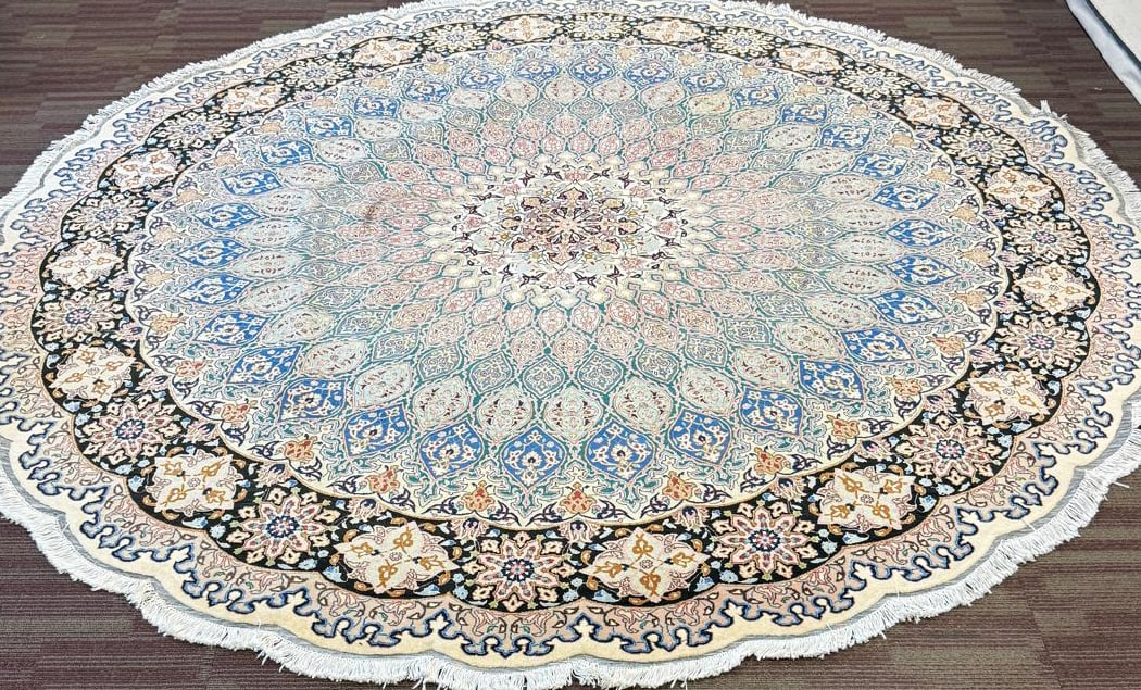 Handmade Persian Tabriz Rug 8'2" x 8'2" (1 of 3)